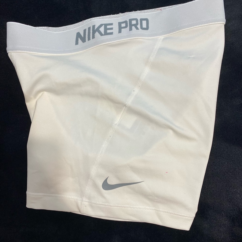 Nike white spandex shorts